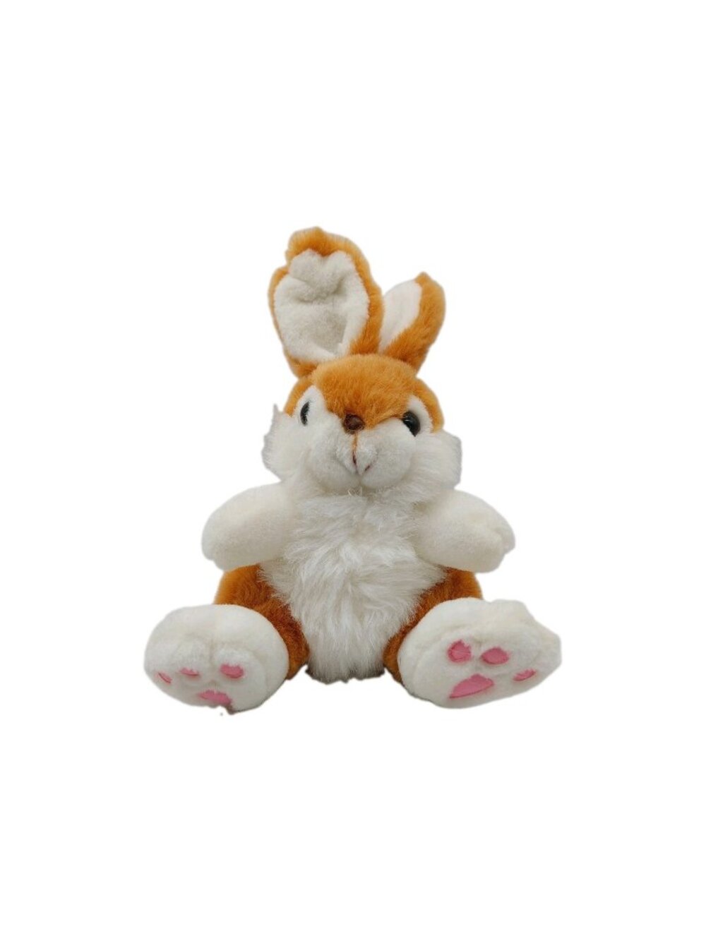Dan dee Plush Bunny Rabbit Brown White 7" (Nit Counting Ears) Sitting Vintage